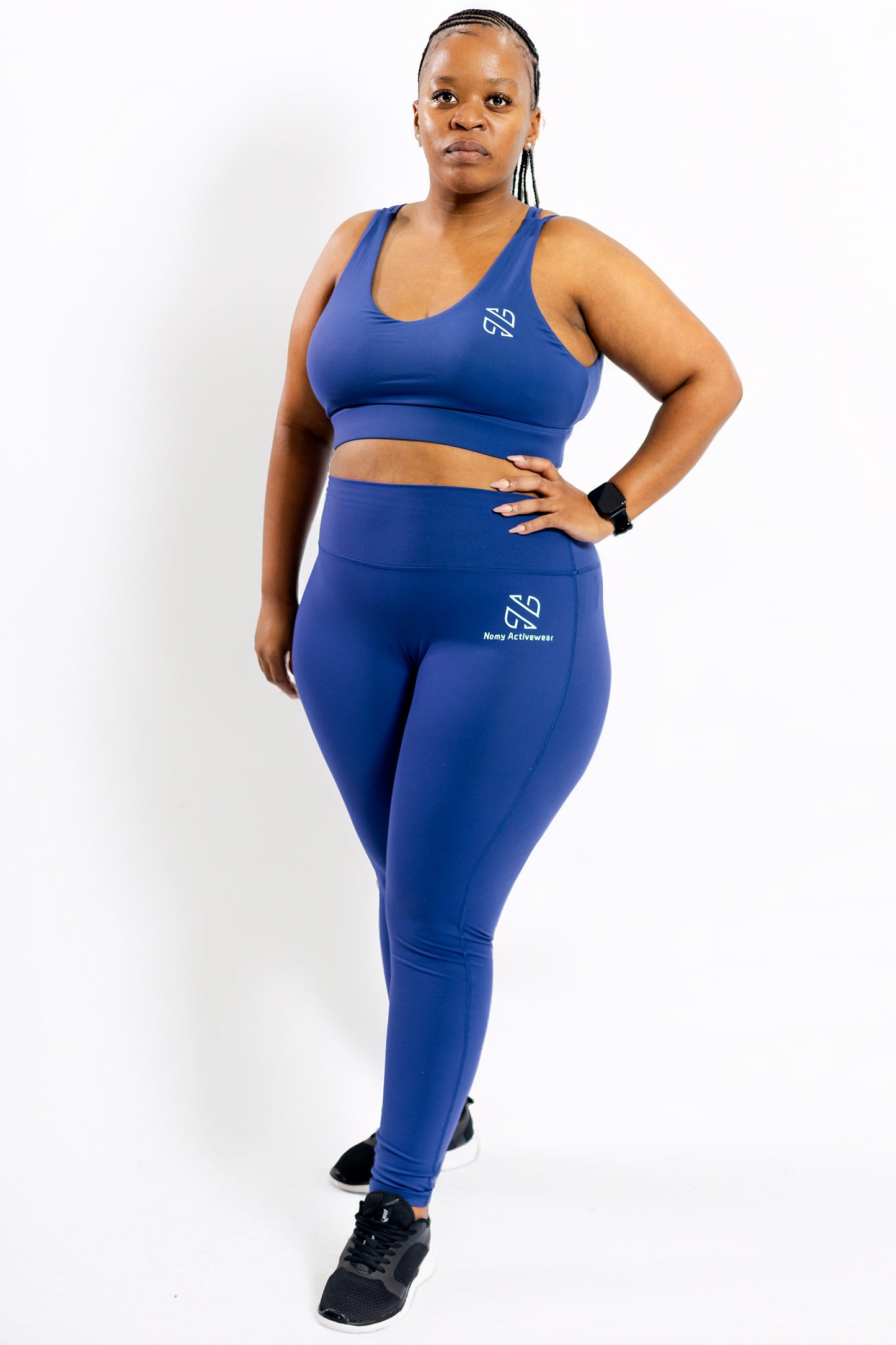 Navy Blue high waist bra set