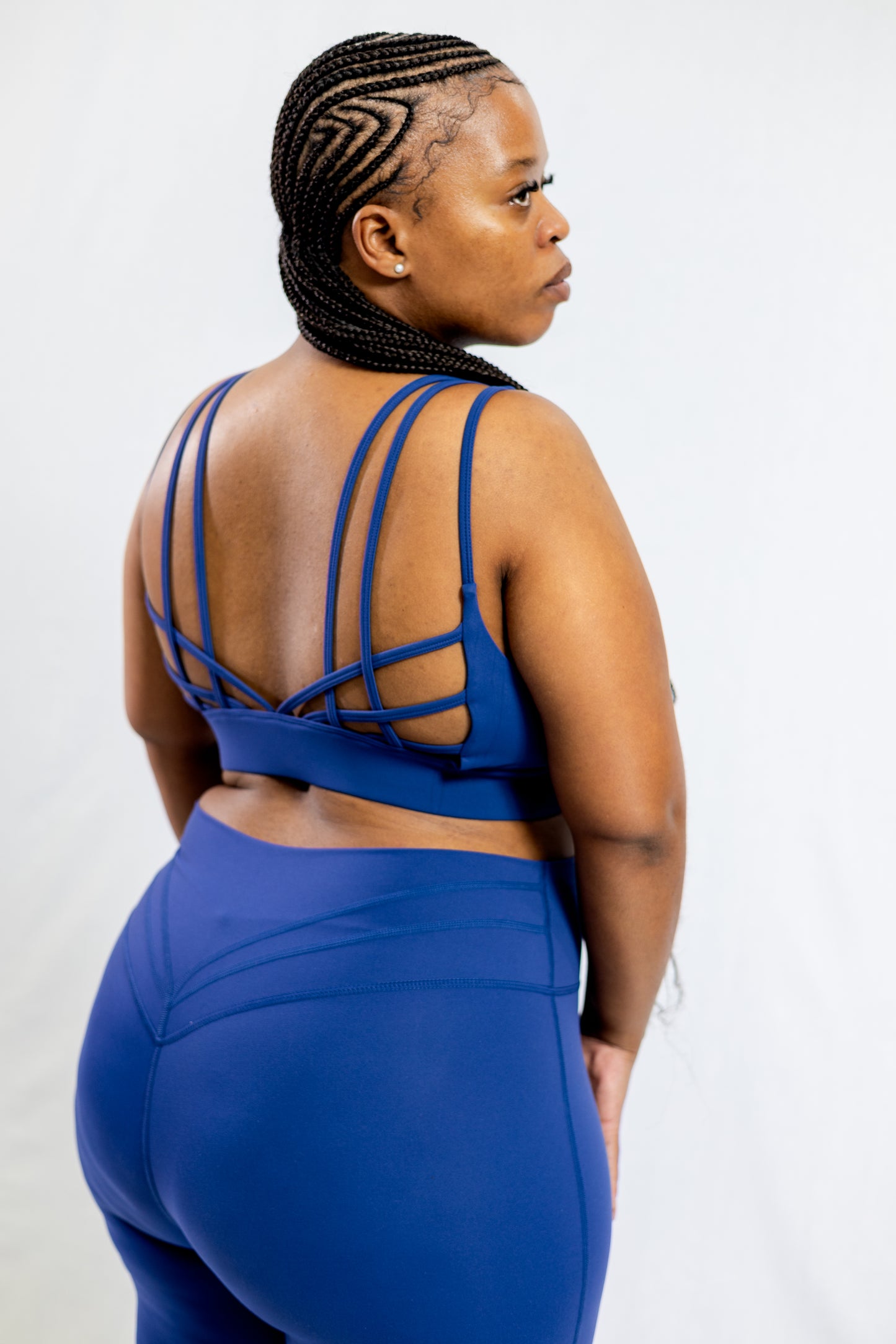 Navy Blue high waist bra set